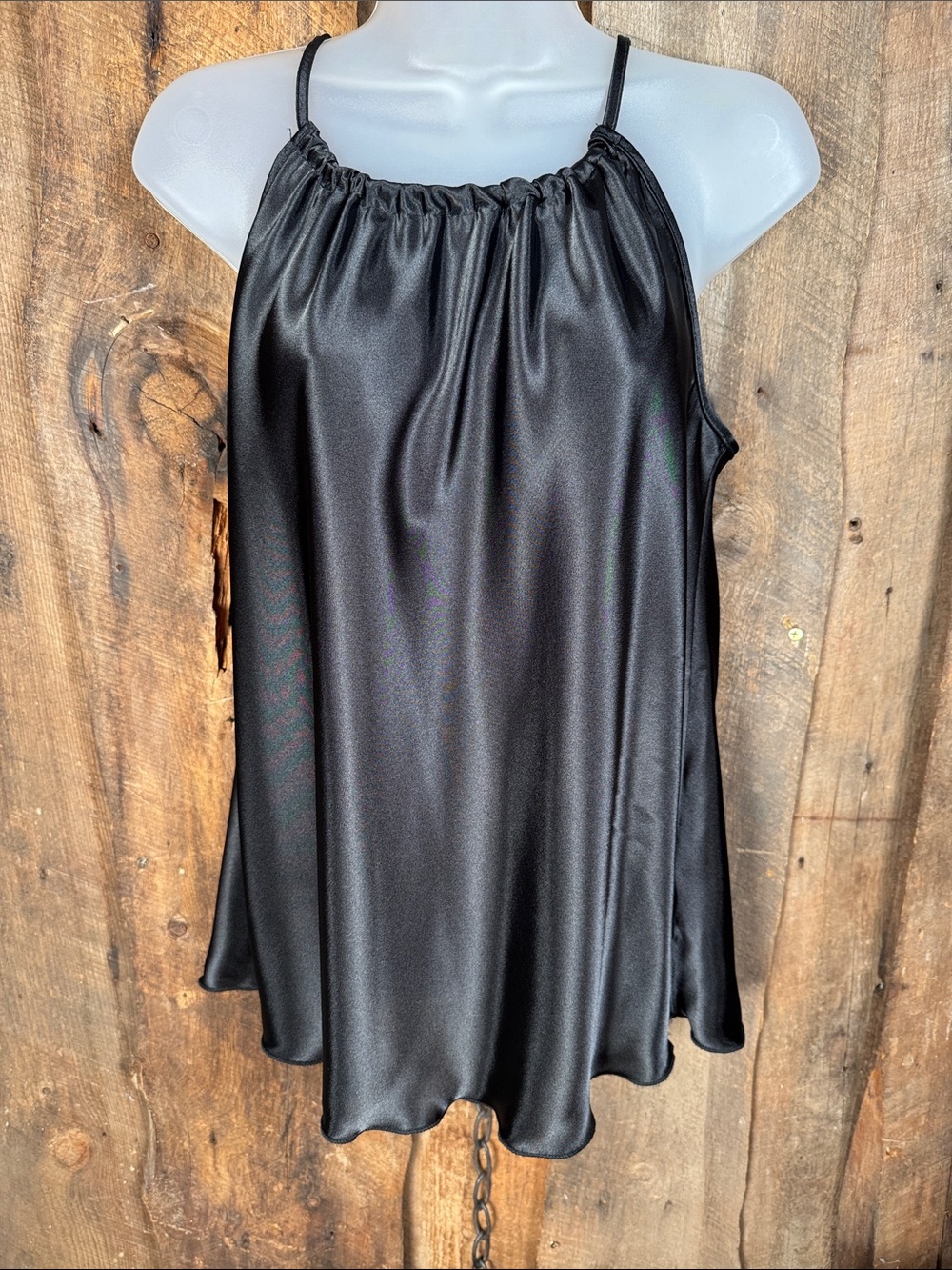 Nicole Miller Black Satin Camisole